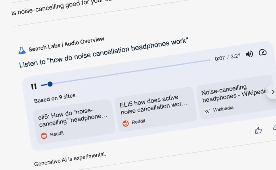 Audio Overview in Search 1