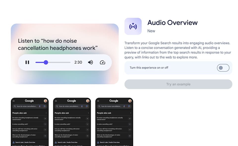 Audio Overview in Search