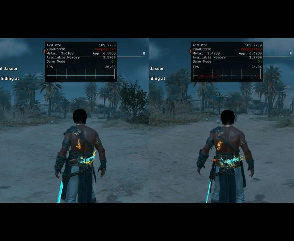 assassins creed mirage iphone 18 pro max vs iphone 17 pro max